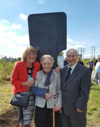 Anne Ross, Mr Moreton's daughter Jean Naylor and his son Charles. Picture submitted.