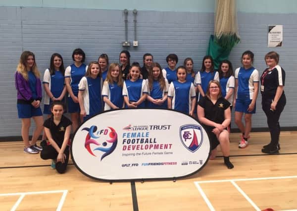 Heritage High, Chesterfield Ladies FC and Chesterfield FC Community Trust have created a partnership where Heritage High students will be offered the opportunity to train with Chesterfield Ladies FC, with potential to trial and sign for their age group.