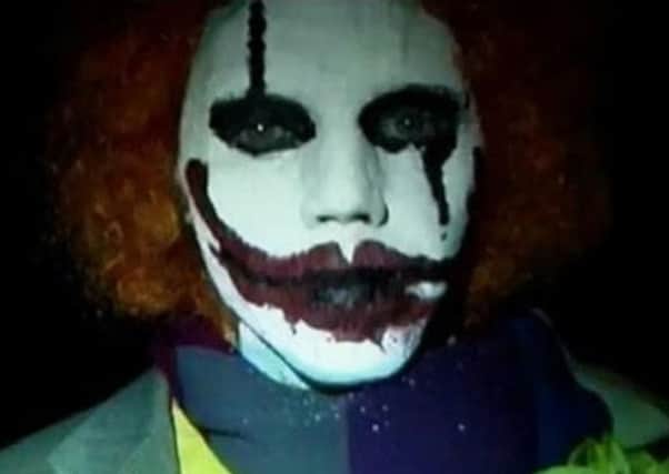 A still from Adam's first killer clown movie, 'Klown'.