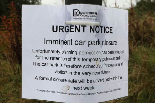 Closure of the Five Pits Trail car park in Hasland