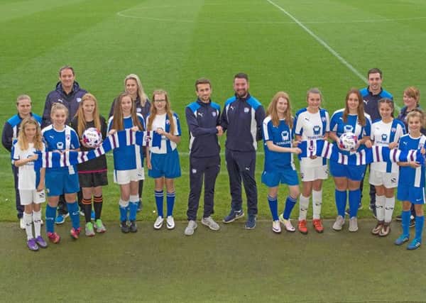Chesterfield Ladies FC and Chesterfield FC Community Trust coaches (Pic: Tina Jenner)