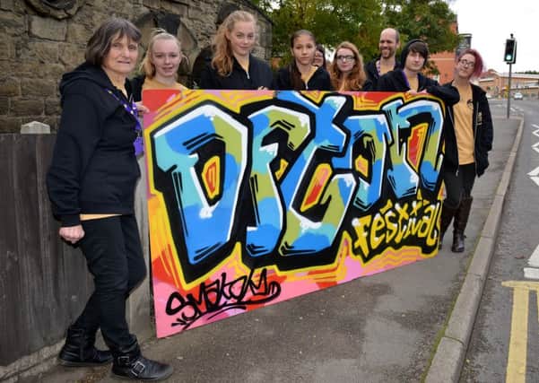 Ofton Festival at Alfreton, pictured are members of the Coal Project with their artwork