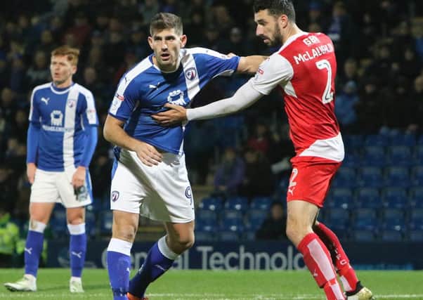 Chesterfield FC v Fleetwood Town, Ched Evans is back