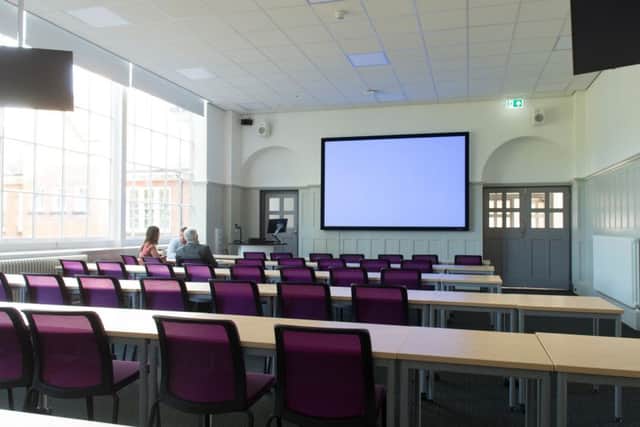 Inside the new University of Derby campus in Chesterfield
