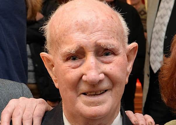 LEGENDARY FIGURE -- Tom Brocklehurst at his 100th birthday party last year.