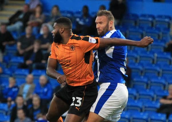 Chesterfield v Wolverhampton Wanderers in the Checkatrade Trophy at the Proact on Tuesday August 30th 2016. Chesterfield player Ian Evatt in action. Photo: Chris Etchells