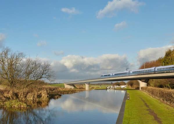 An image showing part of the proposed HS2 route