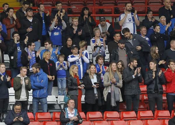 Chesterfield fans at The Valley