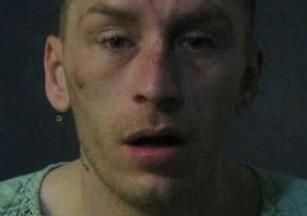 Pictured is Darren Snowden, 32, of Hanbury Close, Holme Hall, Chesterfield, who has been jailed for 18 weeks for an assault, criminal damage and for breaching post-sentence supervision requirements.