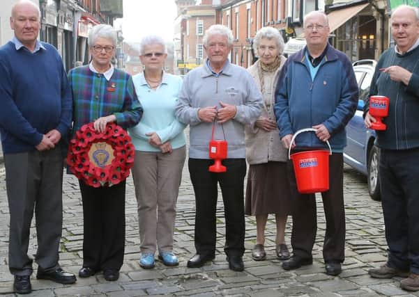 Chesterfield Royal British Legion secretary Cecilia Harper and chairman Peter Fairey with members Jill Smethurst, Richard Bannister, Anne Hartley, Val Keeton and Derek Middleton