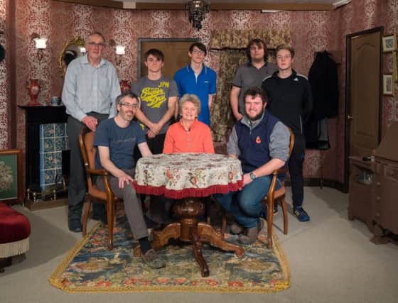 Seated at the table from left to right: Matthew Joynes (Jack Manningham), Eileen Wildsmith (Elizabeth) and Michael Lawton ( Rough)
Standing behind from left to right: John Harrop (Director), Cameron Higgon and  Joe Tucker  ( both young policemen), Daniel Fletcher (Lighting and Sound) and Connor Higgon ( a young policeman)

Missing from the cast are: Beth Logan as Bella Manningham and Amy Tucker as Nancy.