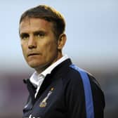 Phil Parkinson.
York City v Bradford City.  Capital One Cup 1st round.  11 August 2015.  Picture Bruce Rollinson