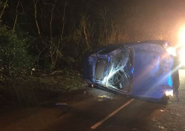 The scene of a serious car accident in Codnor (Photo: Derbyshire RPU).