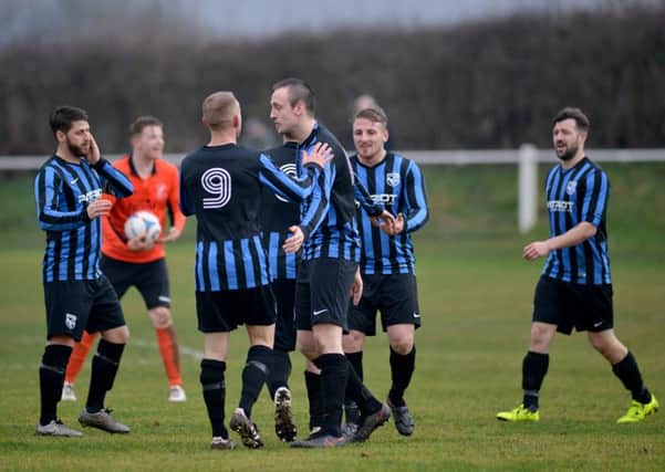 Selston FC v Matlock Town Reserves, Selston celebrated their first goal