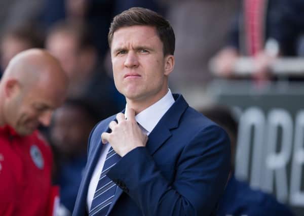 Wigan Manager Gary Caldwell During the SkyBet League One Match Between Chesterfield and Wigan Athletic at ThevProAct Stadium, Chesterfield, England on 5th September 2015. Photo By James Williamson