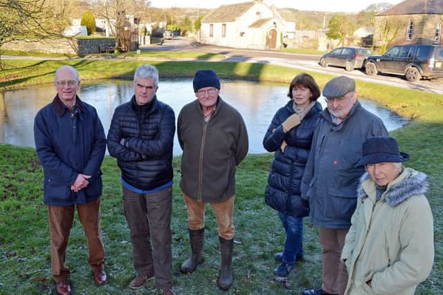 Campaigners against proposed caravan park development in Foolow.
