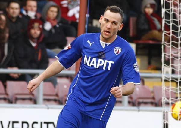 Dan Gardner makes his first start for the Spireites by Tina Jenner Northampton Town v Chesterfield