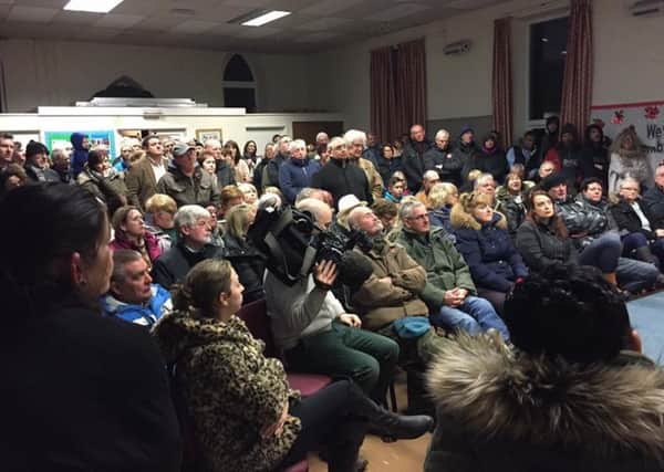 Residents at the meeting. Picture courtesy of Eckington Against Fracking (Facebook).