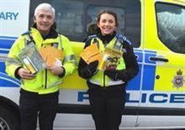 PCSOs Nield and Blackley offer tool security marking
