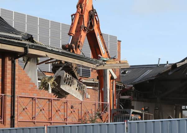 Start of the demolition of the Queens Park Lesiure Centre