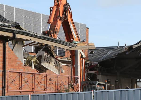 Start of the demolition of the Queens Park Lesiure Centre