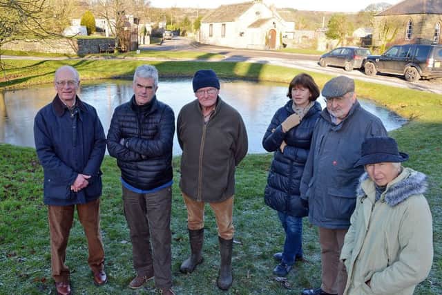 Campaigners against the proposed caravan park development in Foolow.