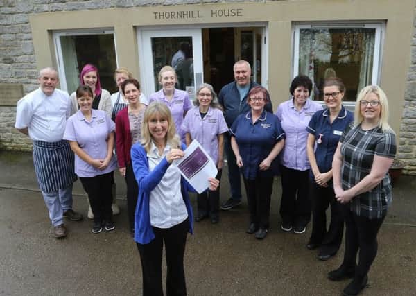 Matron Di Duncan and her staff at Thornhill House, Great Longstone