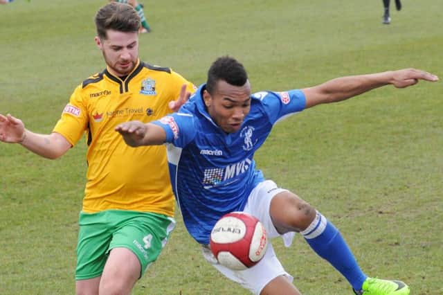 Marcus Dinanga netted a first-half penalty for Matlock Town.