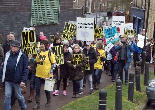 Anti-fracking protestors take to the streets