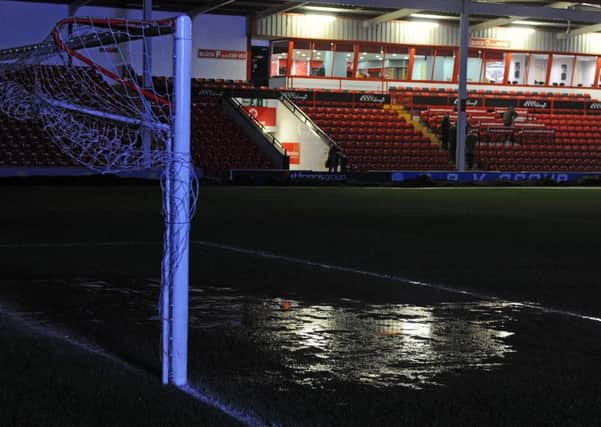 Picture Andrew Roe/AHPIX LTD, Football, EFL Sky Bet League One, Walsall v Chesterfield Town, Bescot Ground, 28/02/17, K.O 7.45pm

The game between Walsall and Chesterfield is postponed due to a waterlogged pitch

Andrew Roe>>>>>>>07826527594
