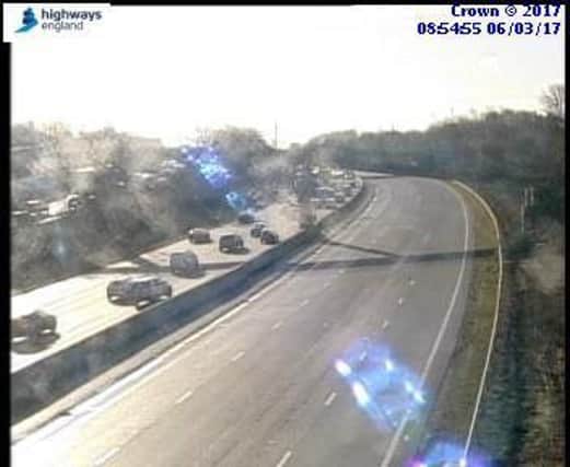 The northbound carriageway of the M1 is currently closed near the Mansfield turnoff.