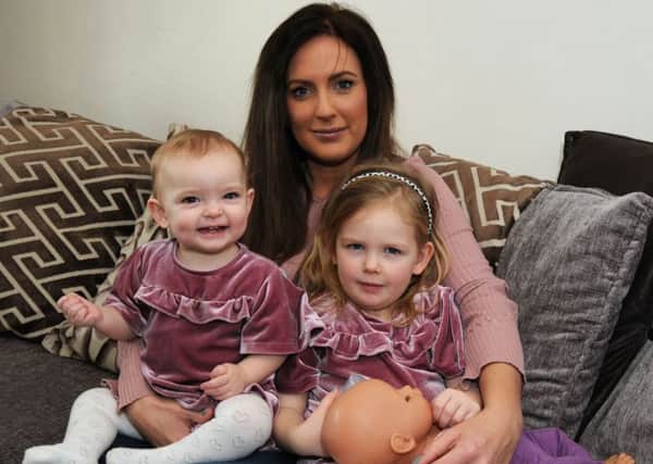 Amie Chapell with her daughters, Isla, three and one year old Indie.