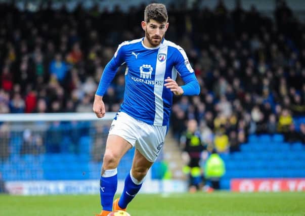 Chesterfield's forward Ched Evans (9).

Picture by Stephen Buckley/AHPIX.com. Football, League 1, Chesterfield v Oxford United; 25/02/2017 KO 3.00pm 
Proact stadium; copyright picture; Howard Roe; 07973 739229