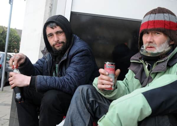 Sam and Wayne who told of their homeless experiences to the Derbyshire Times.