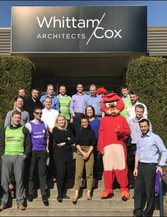 Staff from Chesterfield based firm Whittam Cox Architects who are running the Dronfield 10k for charity