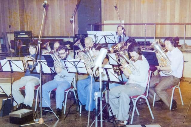 Shirebrook Unison Brass Band member Neil Emson gets an award for 50 years in brass banding. He has played for various bands since 1967 including Gainsborough and the famous Grimesthorpe band. Recording in EMI studios the weekend after Cliff Richard was there.