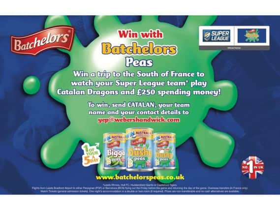 Win South of France rugby Super League trip with Batchelors Peas