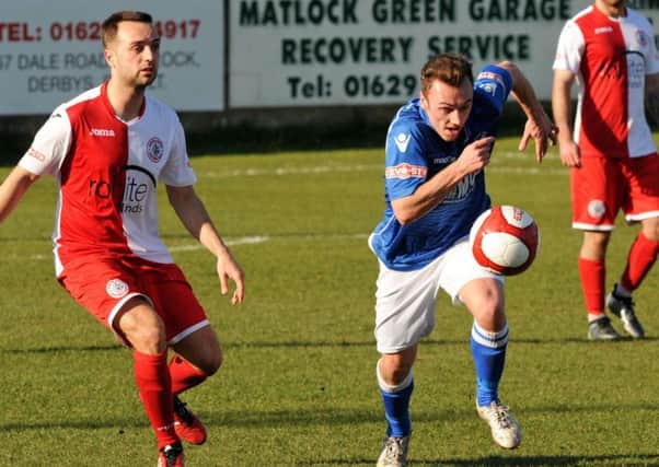Niall McManus scored Matlock Town's equaliser in the 2-1 win over Rushall Town.
