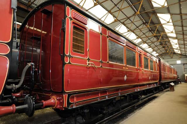 The newly restored Midland Railway family saloon which has undergone 20 years of voluntary work and can now be seen and ridden in at the Midland Railway.