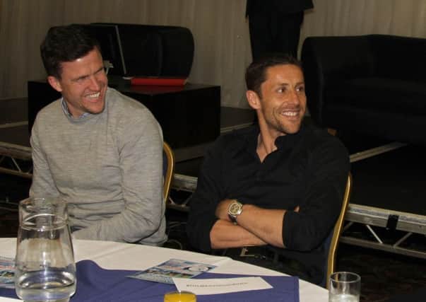 Gary Caldwell, left, pits his managerial wits against Michael Brown, right, today