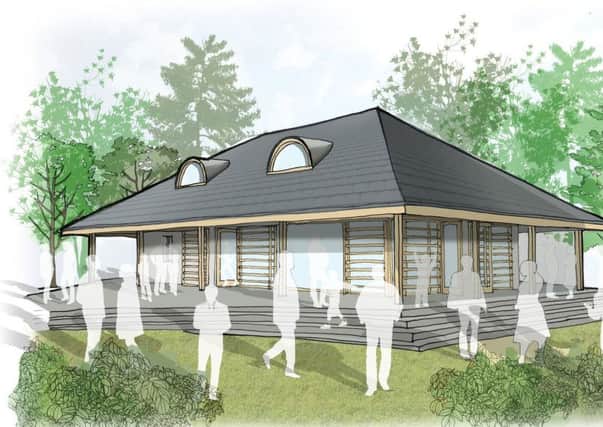 An architects vision for the new tearooms building.