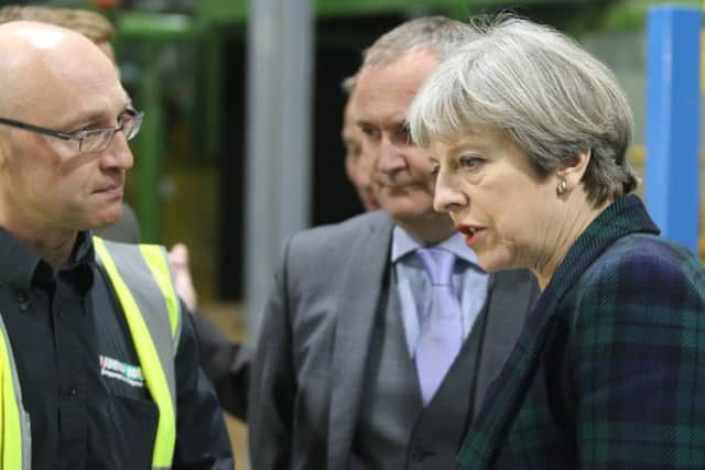 Prime Minister Theresa May visits IKO Polymetric at Clay Cross