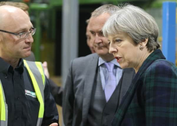 Prime Minister Theresa May visits IKO Polymetric at Clay Cross