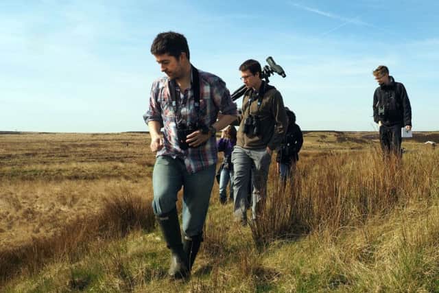 Adder walk on the Eastern Moors, Barbrook: David Carter leads the hunt