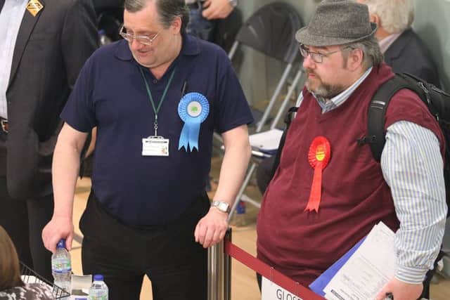 The county council election count at Buxton