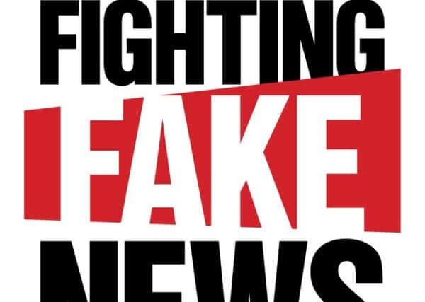 Fighting Fake News logo for use with Local Newspaper Week campaign