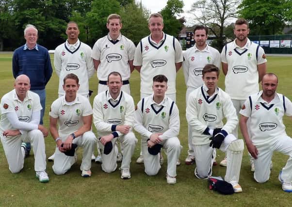 Chesterfield line up before their latest Derbyshire County League match against Marehay.