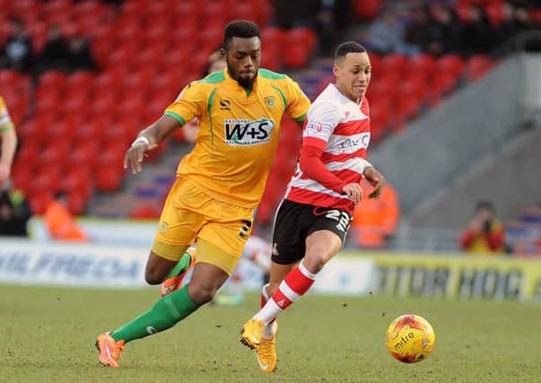 Gozie Ugwu in action for Yeovil against Doncaster Rovers