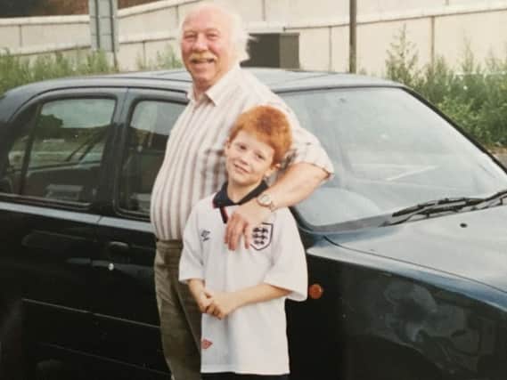 Derek Levers' family have released this photo of him with his grandson Rick Barson.