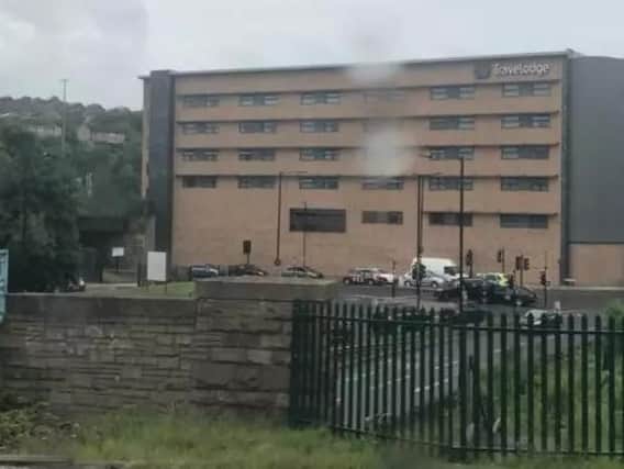 The scene at the Travelodge Meadowhall. Picture: James Higgins.